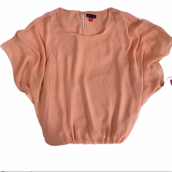 Vince Camuto Coral Chiffon Layered Blouse​ - Picture 9 of 13